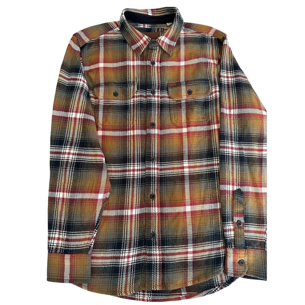 Orvis Men’s Flannel Shirt Medium Plaid Long Sleeve Button Up Cotton